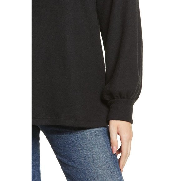 CASLON Raglan Sleeve Knit Top in Black - XS - Picture 4 of 5